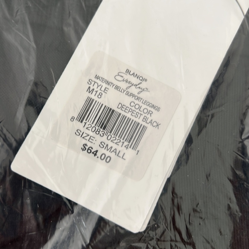 BLANQI Small NWT Everyday Maternity Belly Support Leggings in Black Solid - Picture 4 of 5